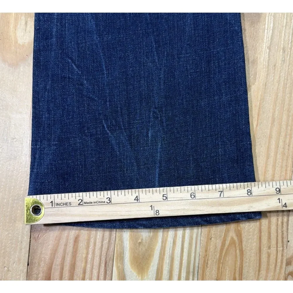 MISS ME Lace-Overlay Back-Flap Pocket Embellished Jeans Size 27